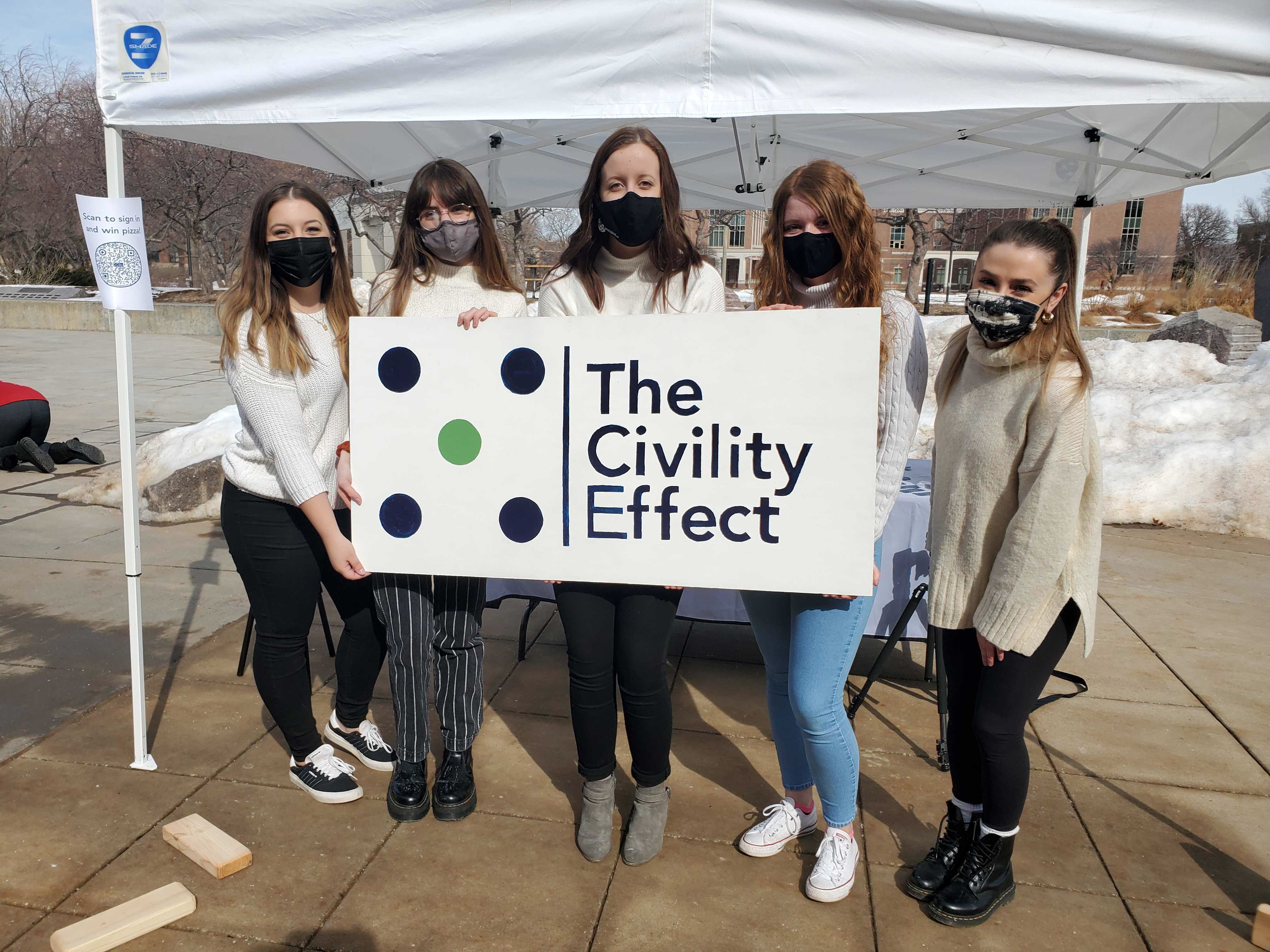 The University of Nebraska–Lincoln’s PRSSA Bateman team consisted of (from left) Kateri Hartman, Arielle Wiedenbeck, Emerson Belitz, Hallie Miller and Morgan Libsack.