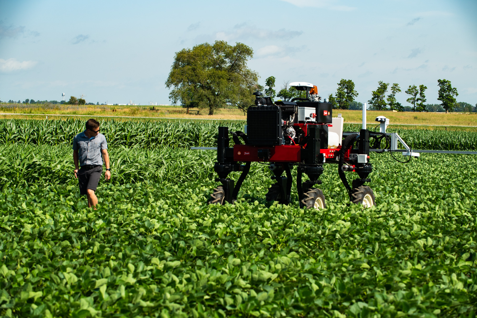 Robotic tractor in the field