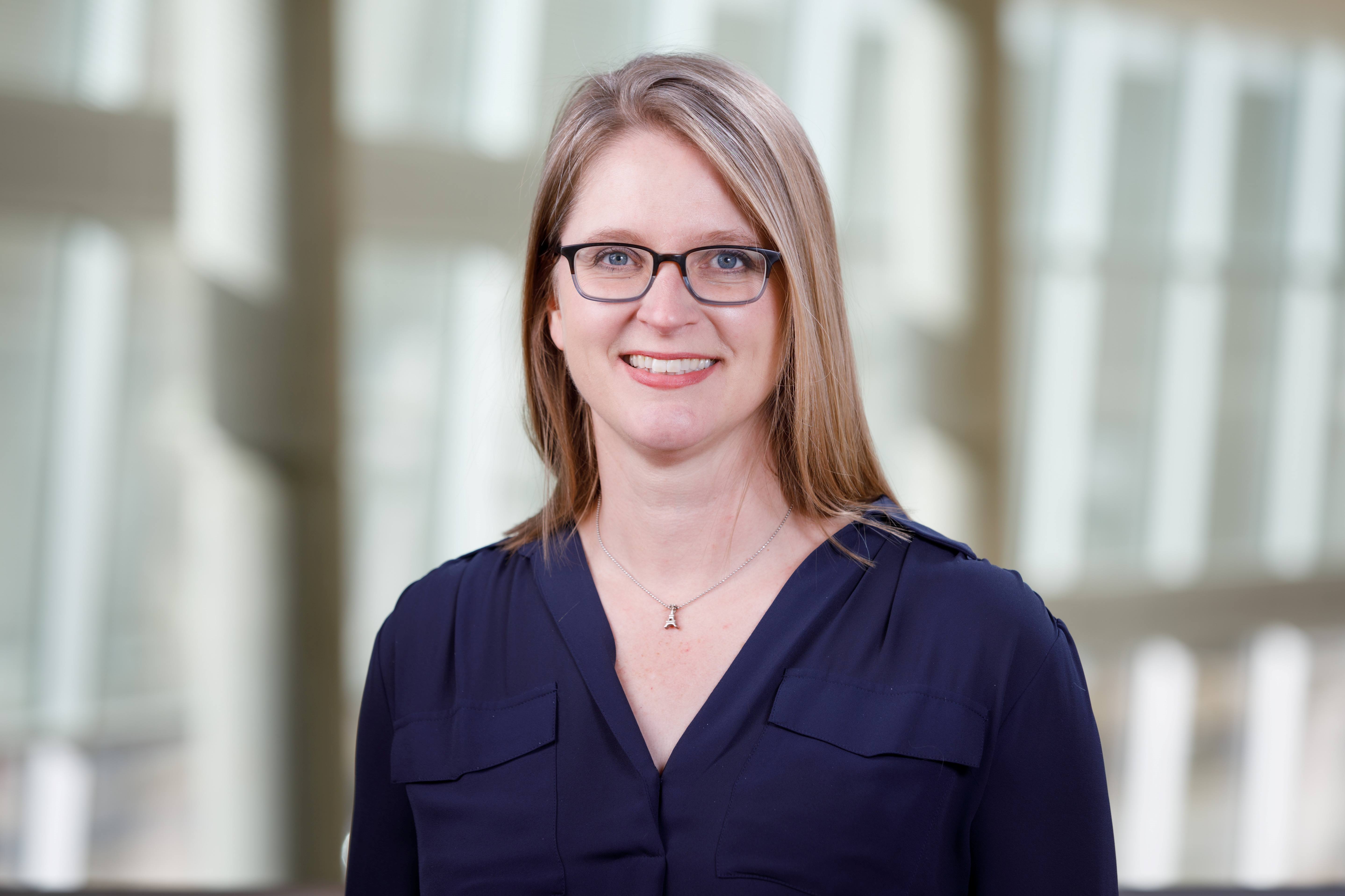 Color portrait of Abbie Raikes, director of the University of Nebraska Medical Center’s Center for Global Health and Development.