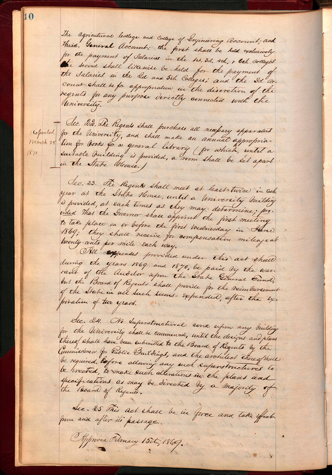 University of Nebraska charter, page 8