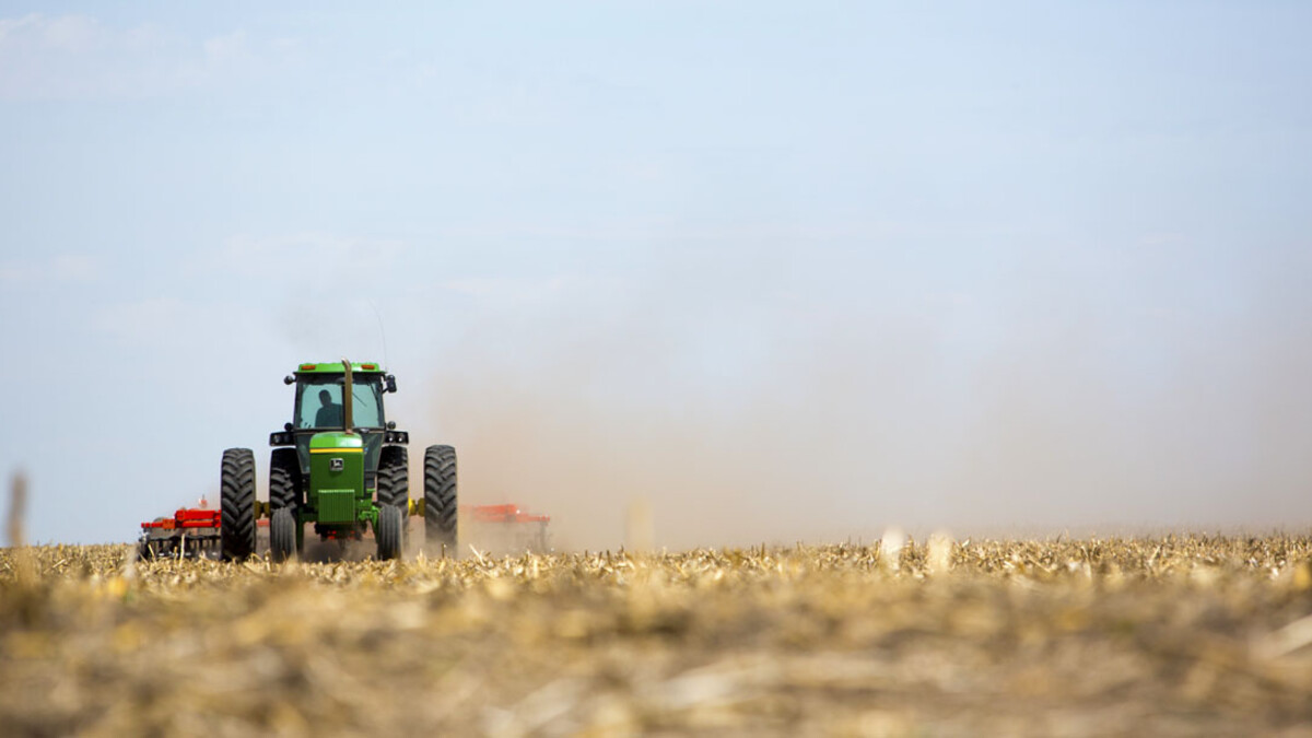 A farmer plants crops in central Nebraska on May 4, 2013. A new UNL study shows that agricultural land values remained steady in the last year.