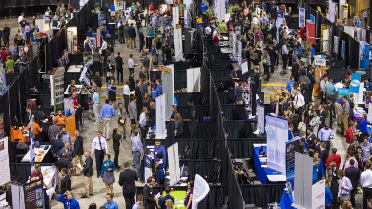 The shift of UNL's two largest career fairs to Pinnacle Bank Arena resulted in record attendance at the fall event.