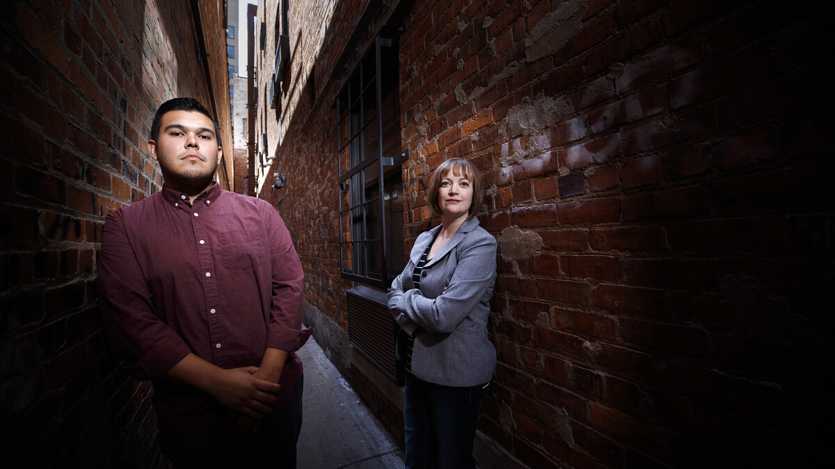 Jerreed Ivanich (left), graduate student researcher in sociology, and Tara Warner, assistant professor of sociology, recently published a study that homeless youth of color are more likely than white homeless youth to report police harassment and arrest, but living on the street and prior experiences with police offset racial disparities.