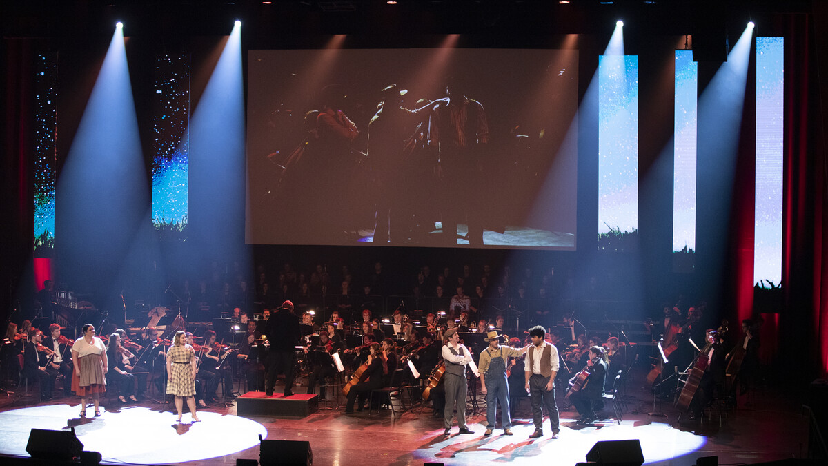 Student performers in the UNL Opera program take to the stage for the "Music and Milestones" event at the Lied Center for Performing Arts on Feb. 15.