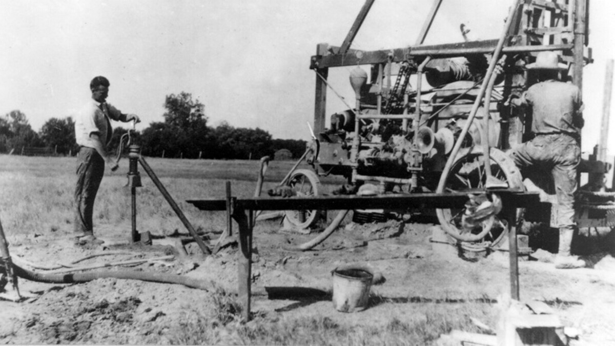 Conservation and Survey Division members conducting field work in 1931. (File photo)