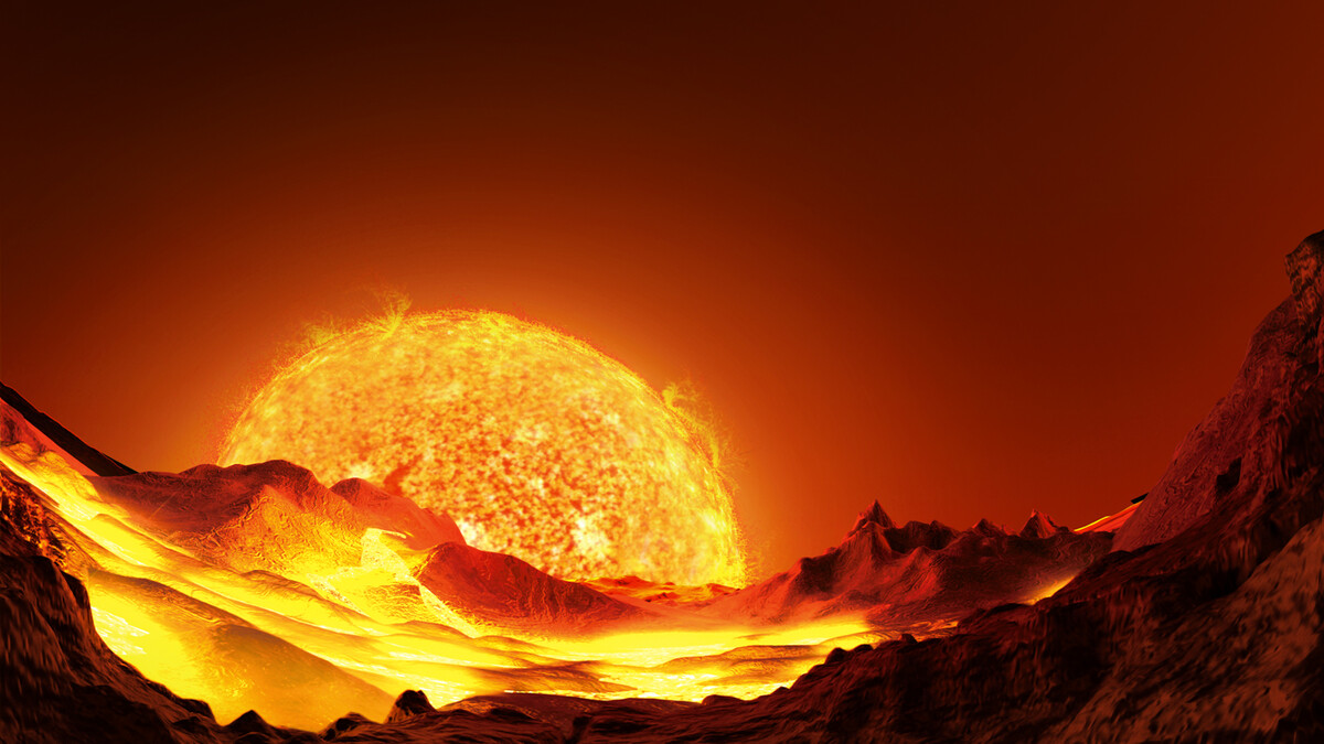 Artist's conception of Kepler 10b, the first confirmed terrestrial, or rocky, planet outside the solar system. This image is featured in "A Planet for Goldilocks," playing this fall at UNL's Mueller Planetarium.