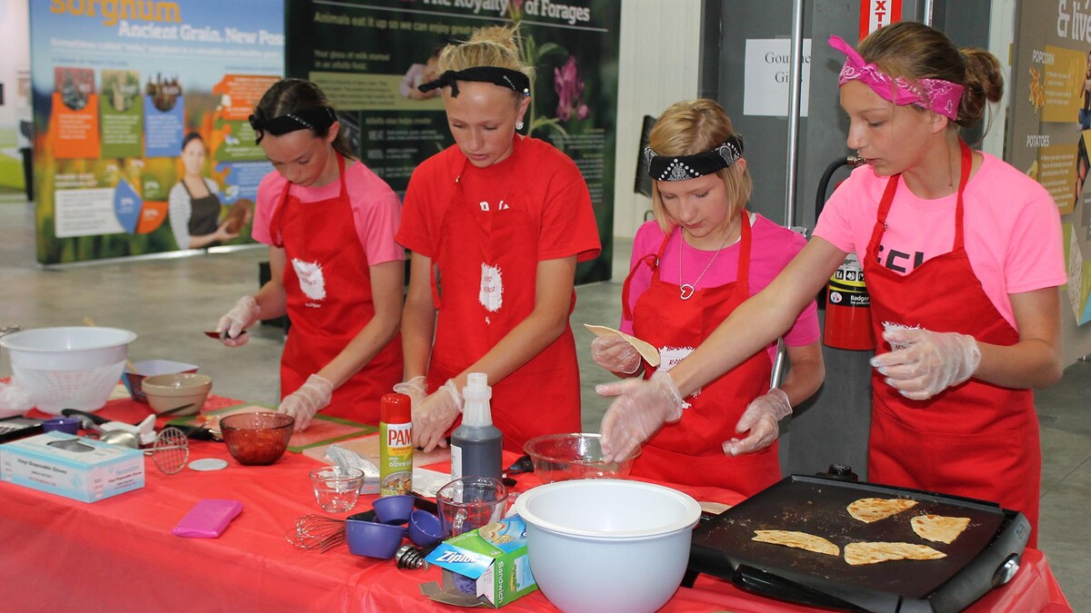 Youth participate in the 2015 Nebraska Mystery Foods Event at the Raising Nebraska exhibit in Grand Island. (Courtesy photo/Raising Nebraska) 