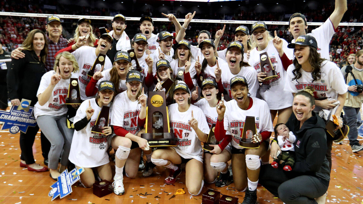 Nebraska Volleyball celebrates their 2017 National Championship! 