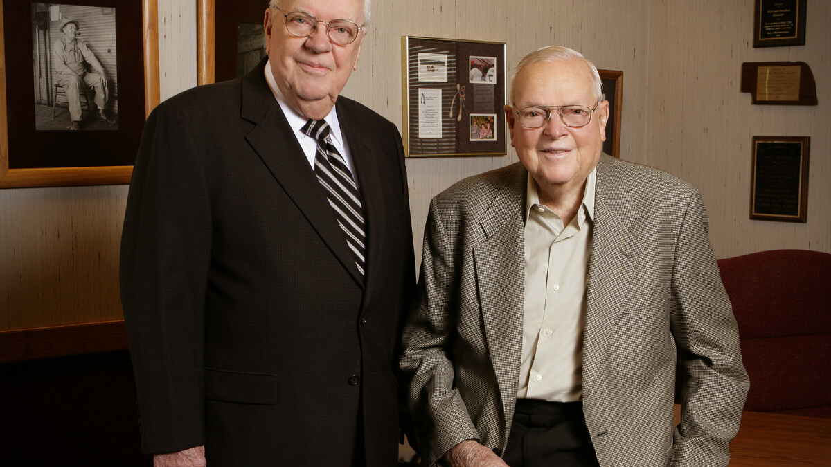 Roy Dinsdale (left) and Jack Dinsdale