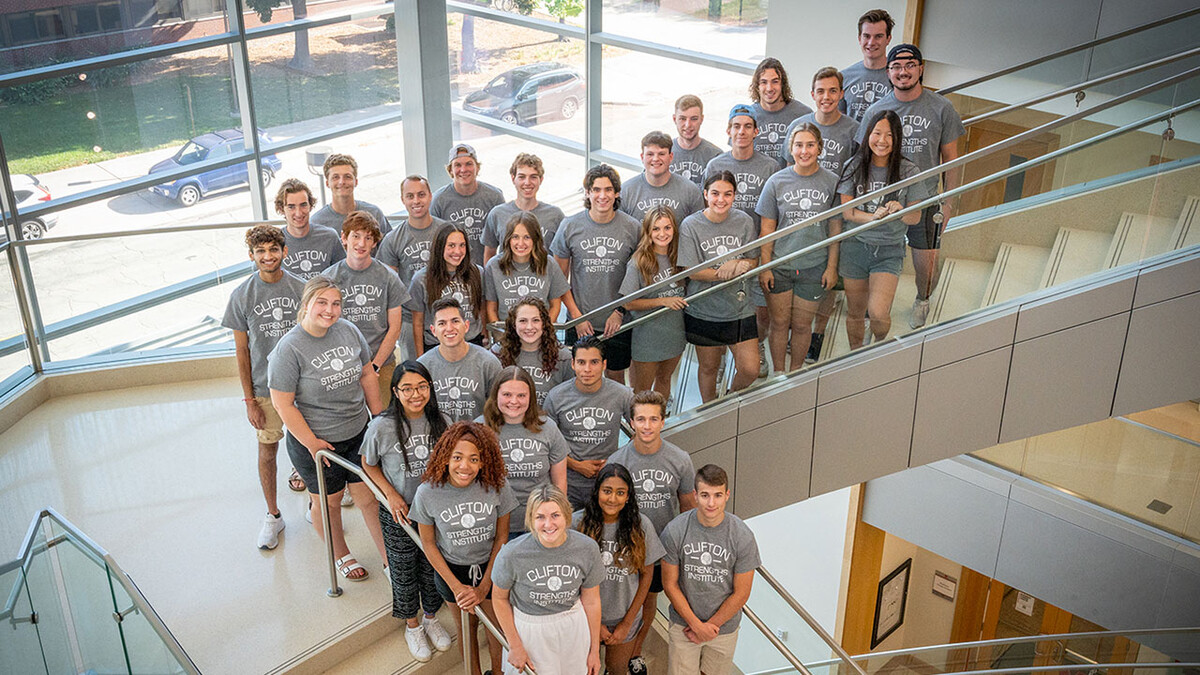 Thirty-five students started this fall as Clifton Builders at the University of Nebraska–Lincoln. The program aims to help Nebraska, the nation and the world identify the next generation of high-achieving leaders, entrepreneurs and business developers to create economic growth and prosperity. This photo was taken prior to the current Lincoln-Lancaster County mask mandate.