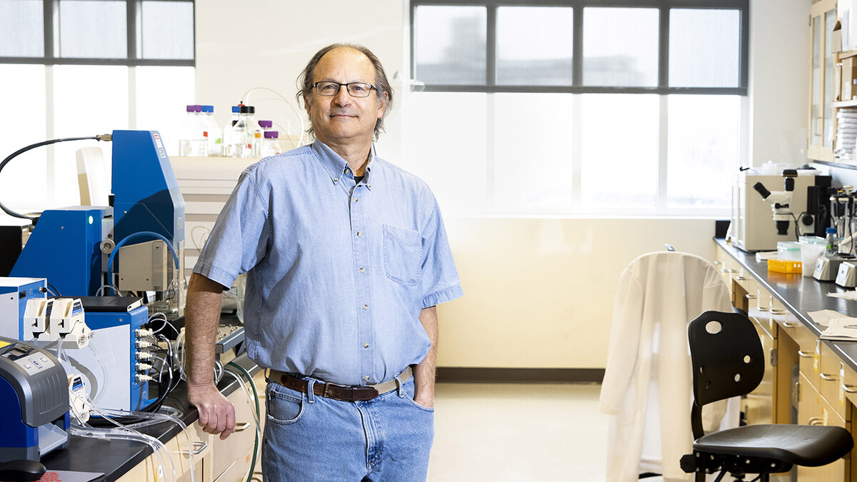 Food scientist Robert Hutkins stands in his lab.