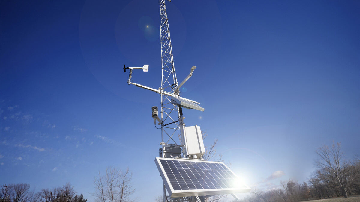 A mesonet station with various instruments