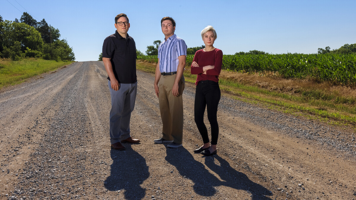 The report was authored by center researchers (from left) Patrick Habecker, Ryan Herrschaft and Bergen Johnston.