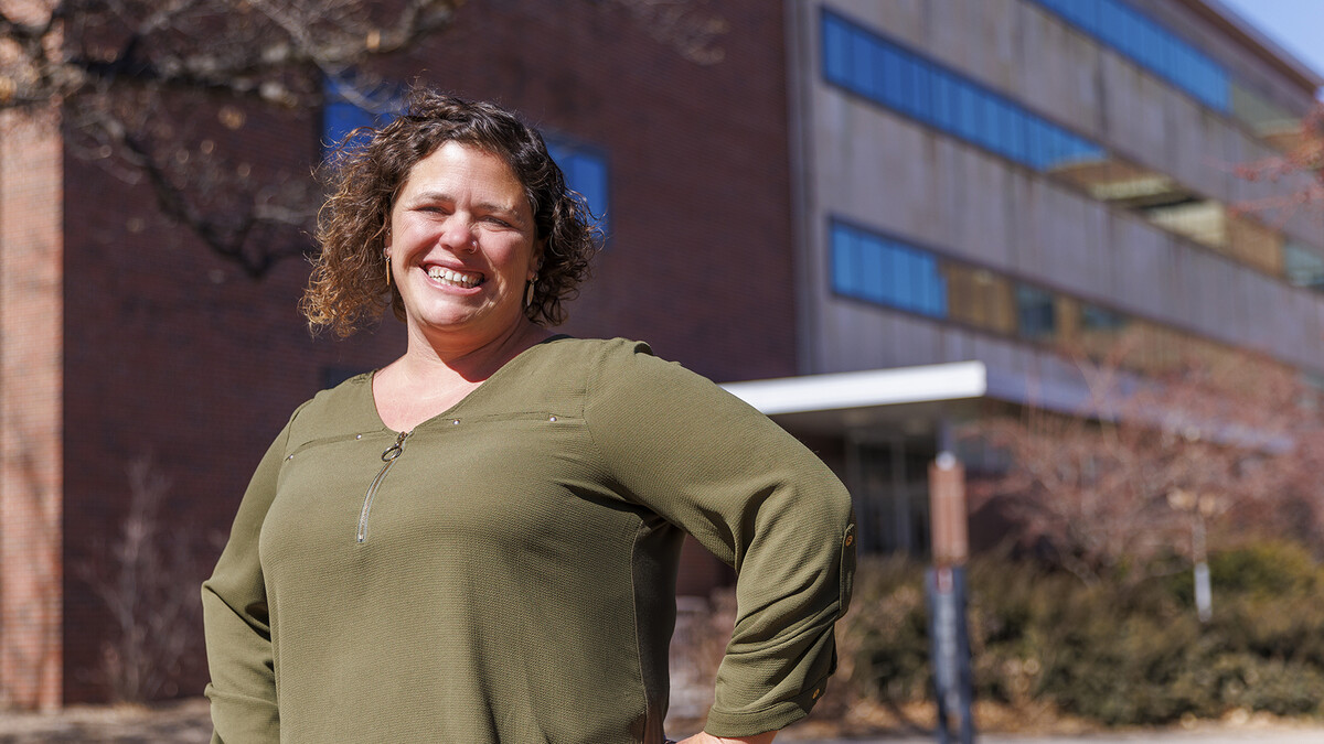 Nebraska's Julie Koch helped lead the Wellness Attendants, a program that helped allow the university offer in-person instruction through the spring and fall semesters in 2021. She previously was a part of the university's Passport Office.