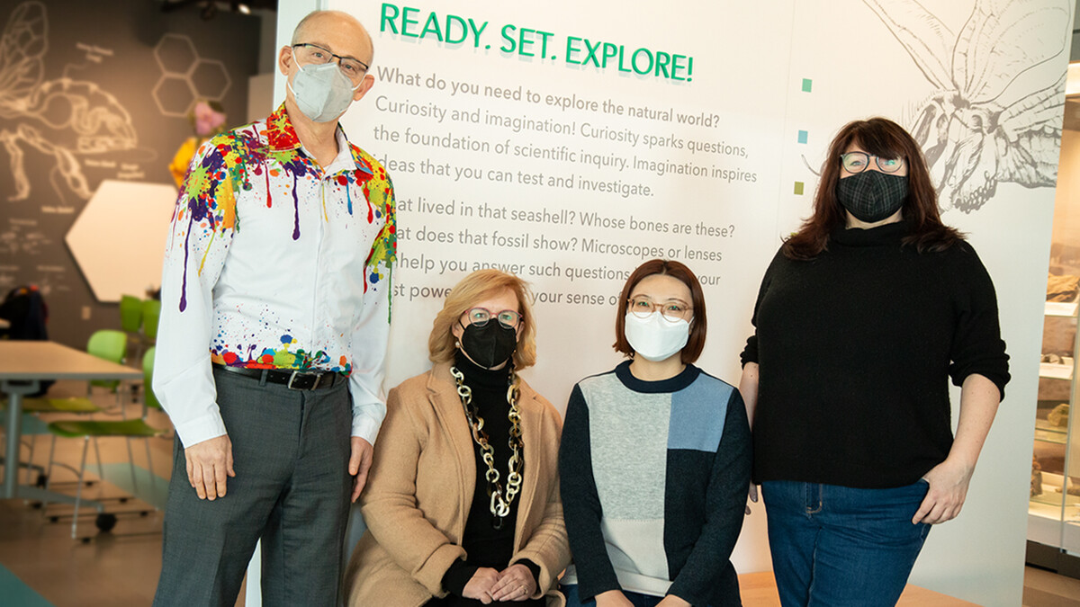 Art TEAMS researchers include, from left, Guy Trainin, Lorinda Rice, HyeonJin Yoon and Kimberly D’Adamo. (Kyleigh Skaggs, CYFS)