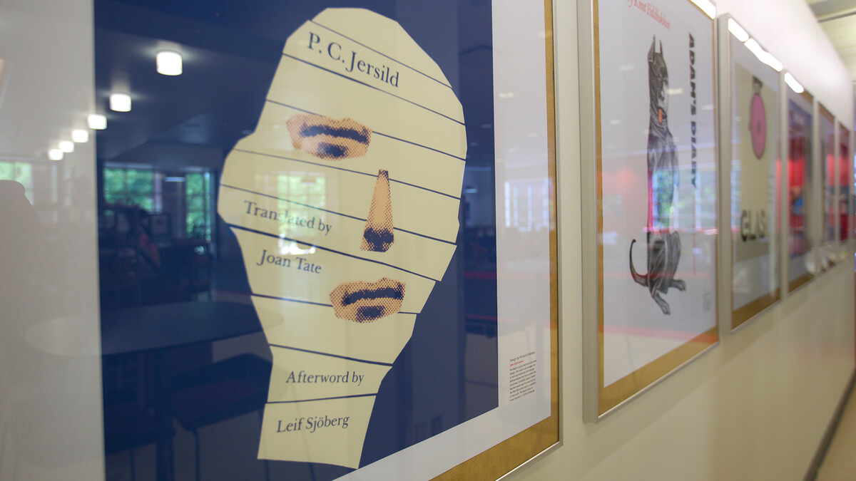 Covers from books published by the University of Nebraska Press are on display at Caffina Café in the Nebraska Union. The display is part of the University of Nebraska Press' 75th anniversary celebration.