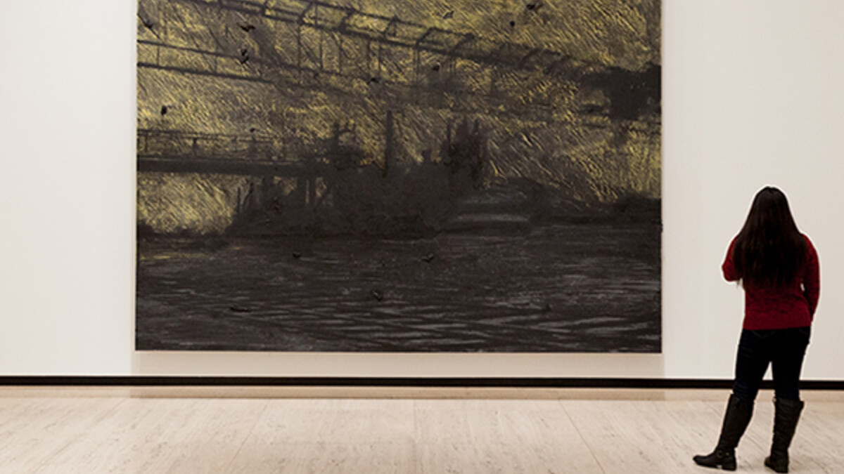 "Dead Plant Nov. 1 1988" is on view at Sheldon Museum of Art through May 13. The artwork is part of the "Donald Sultan: The Disaster Paintings" exhibition.
