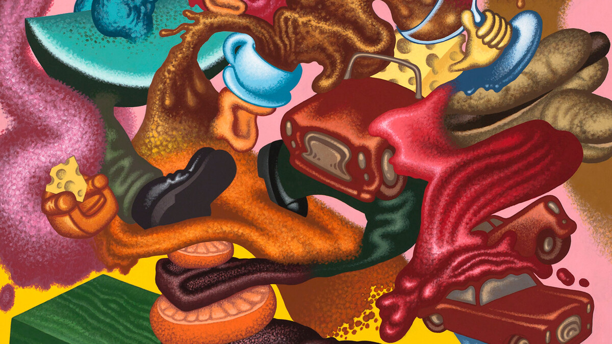 Peter Saul's "Abstract Expressionist Still Life" is featured in "Original Behavior," a new exhibition opening Jan. 17 at Nebraska's Sheldon Museum of Art.