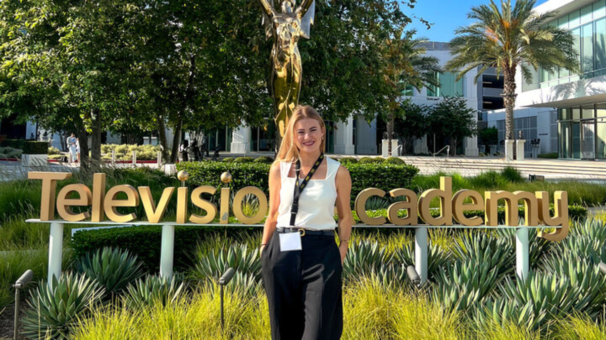 Kathryn Christensen, a senior emerging media arts and business administration major from Bennington, Nebraska, is one of 40 students selected for the prestigious Television Academy Foundation Internship program.