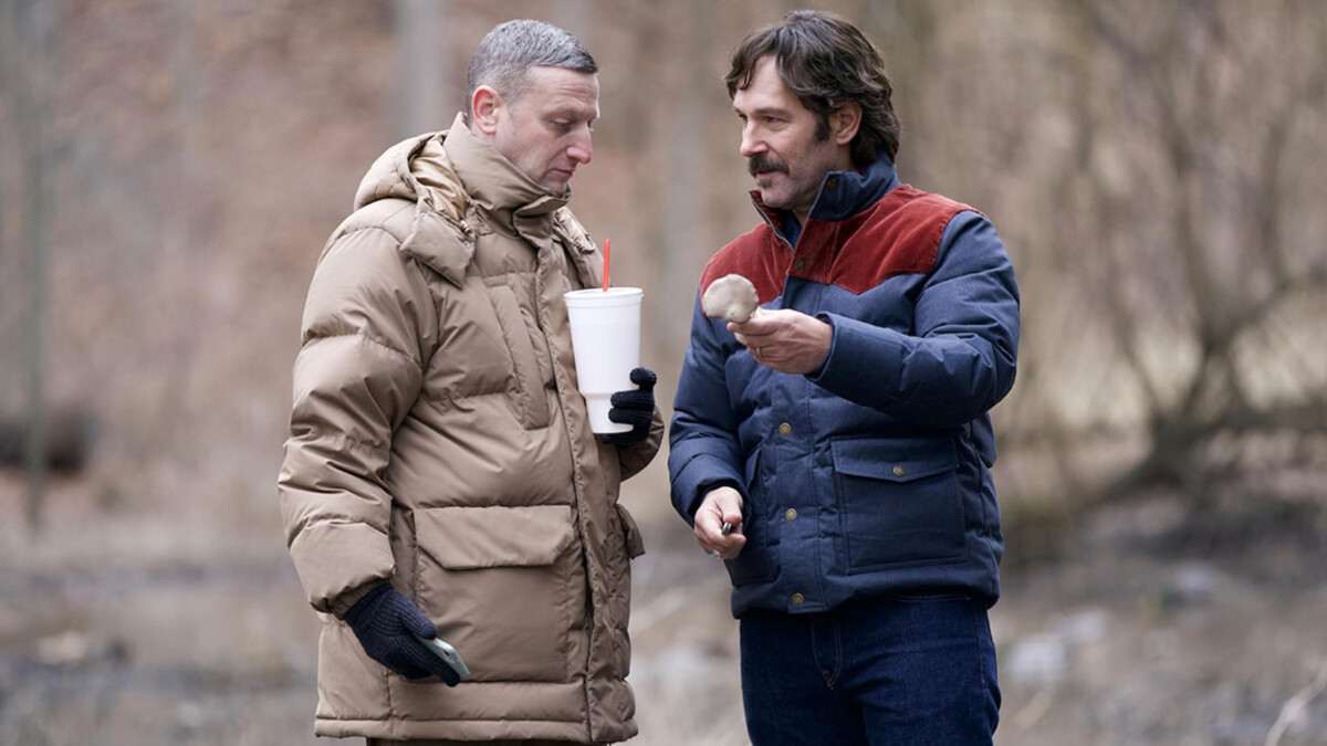 Tim Robinson (left) and Paul Rudd star in "Friendship."