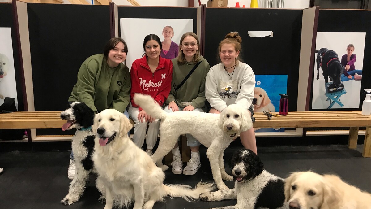 University of Nebraska students with Domesti-PUPS