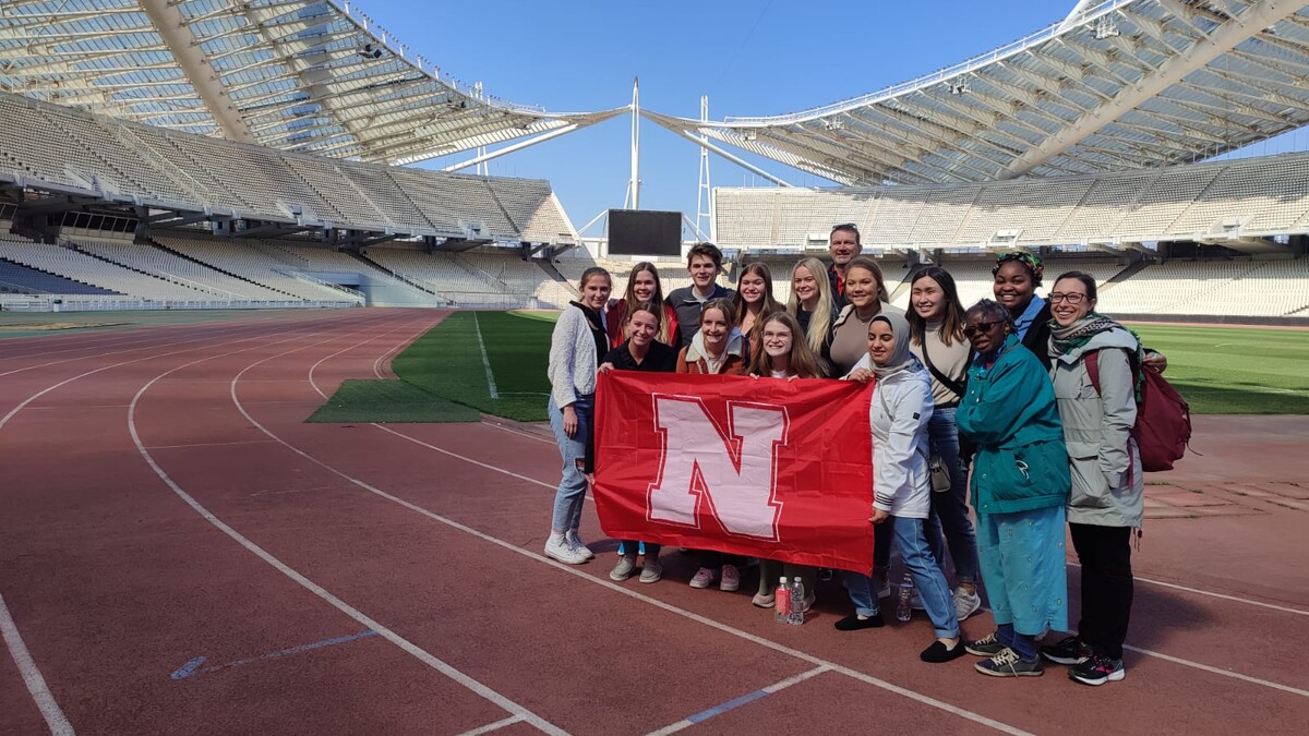 photo of study abroad nebraska students in greece