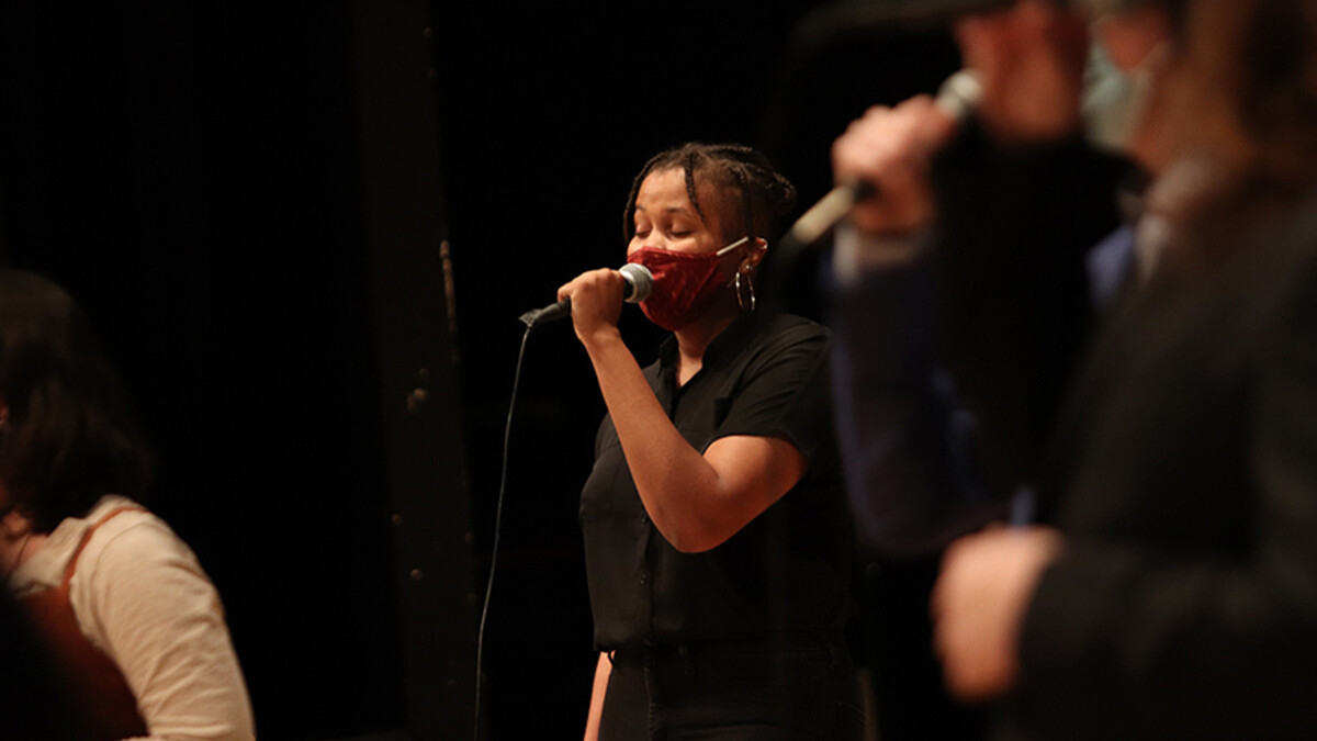 The UNL Jazz Singers will perform with the Big Band on Wednesday, April 27 in Kimball Recital Hall.