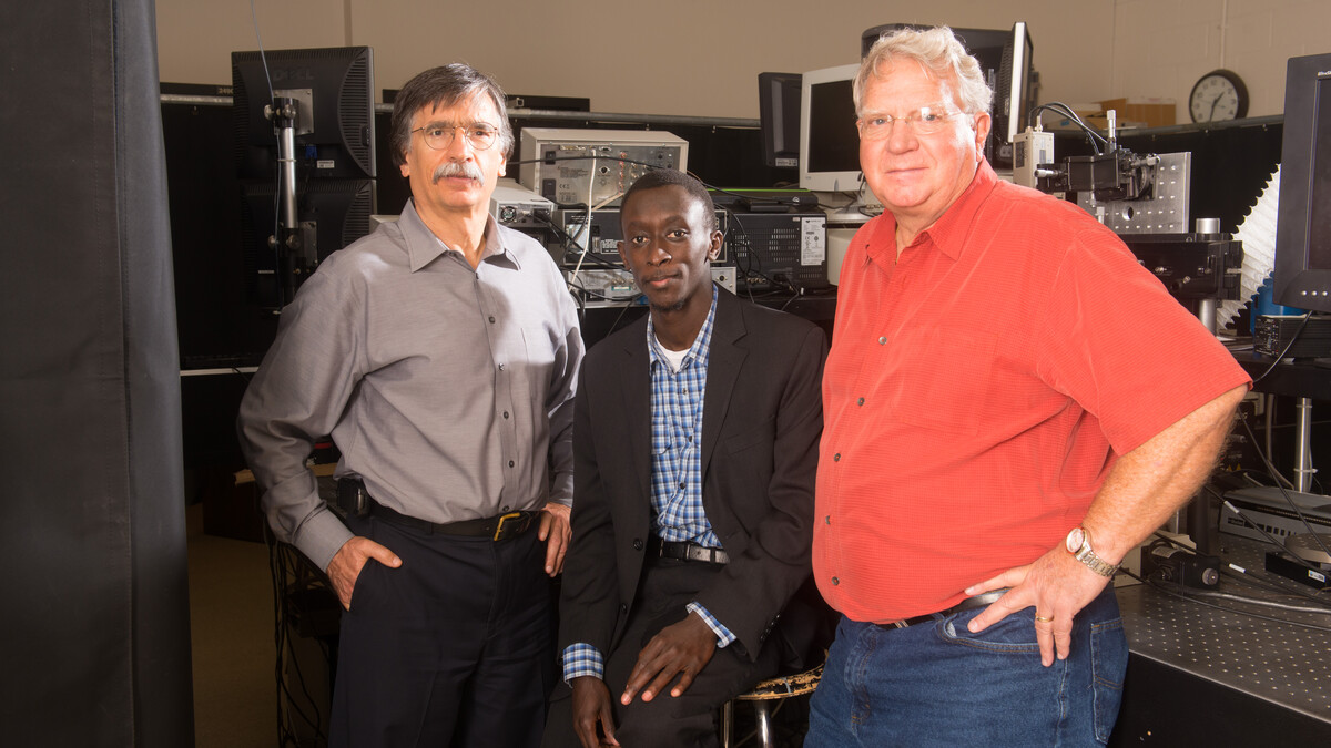 From left, George Gogos, Sidy Ndao, Dennis Alexander
