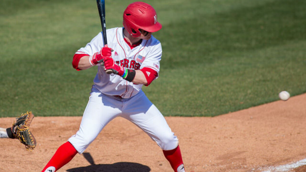 Huskers at bat