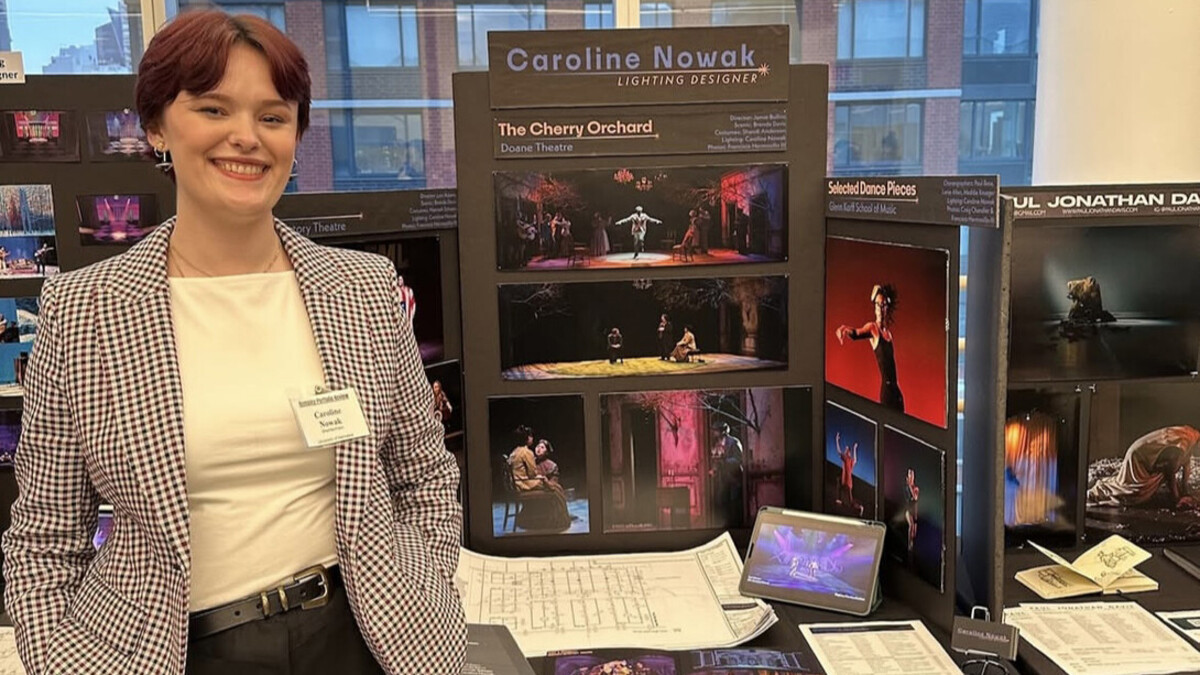 Caroline Nowak, a third-year Master of Fine Arts graduate student in lighting design and one of two students nationally to be selected for the Hemsley Internship.