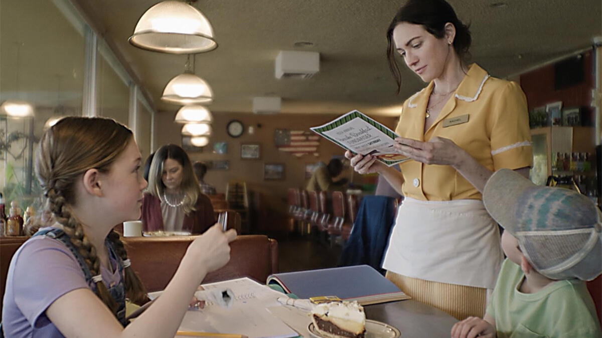 Brittany Snow (center) stars in the Oscar-nominated short film, "Red, White and Blue."