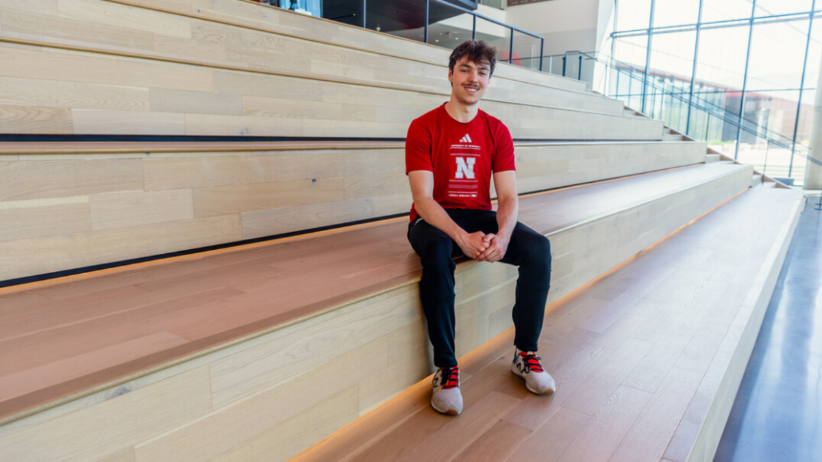 Tyler Hurst, a sports media and communication graduate from Glenview, Illinois who will be doing graphic design for a National Hockey League team moving forward.