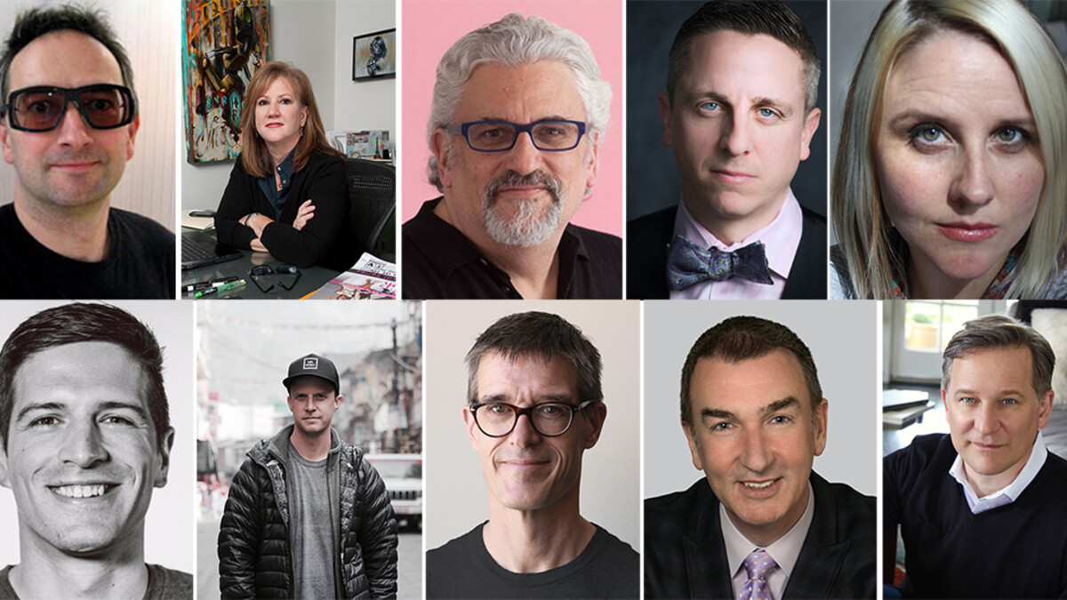 Clockwise from upper left:  Tom Barker, Susan Bonds, Norman Hollyn, Brian LaDuca, Erica Larson, Robert Tercek, Roy Taylor, Sean Stewart, Jeff Nicholas and Kyle Murphy.