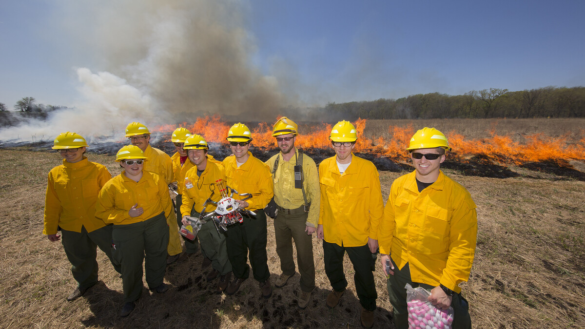 From left: Rebecca Horzewski, Brittany Duncan, Craig Allen, Christian Laney, Sebastian Elbaum, Carrick Detweiler, Dirac Twidwell, Evan Beachly and James Higgins.