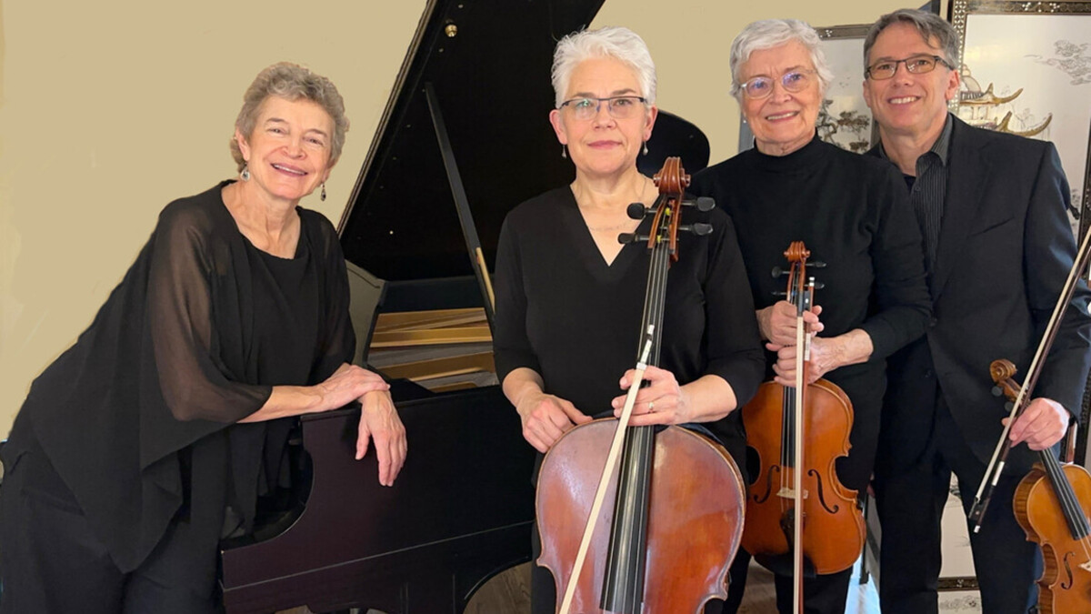 The Front Range Piano Quartet will perform April 29 in Westbrook Music Building Rm. 119. The quartet includes (left to right) Theresa Bogard, Karen Becker, Glêsse Collet and Erik Peterson.