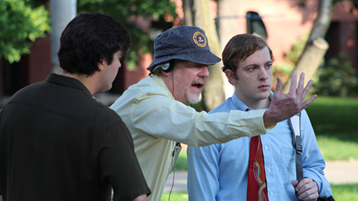Director Donald Petrie (center) directed "Digs," the Carson Film released in 2013. The Carson School is holding a film script compeition to search for the next script to begin filming in 2018. Photo by Bridget Vacha.