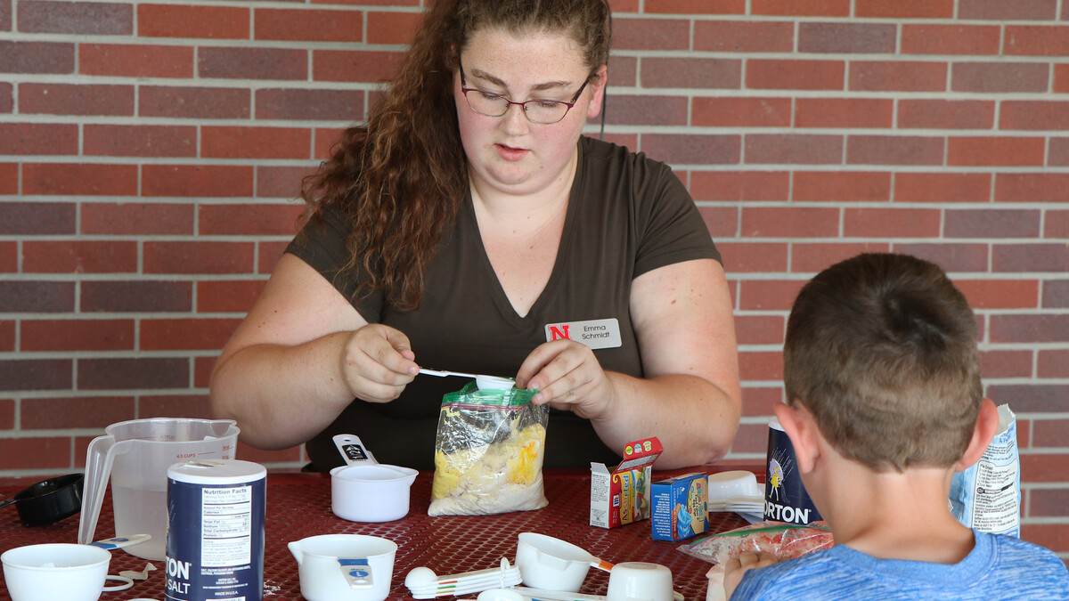 Emma Schmidt leads a mindfulness workshop for 4-H Clover Kids.