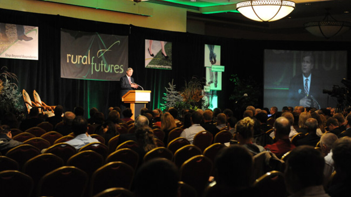 Secretary of Agriculture Tom Vilsack addresses the 2013 Rural Futures Conference in Lincoln.