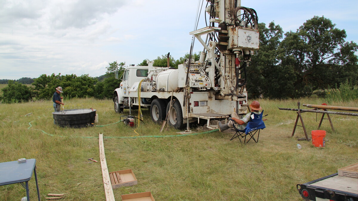 In wireline coring, a continuous core is extracted from the depth of the test hole, as opposed to just cuttings.