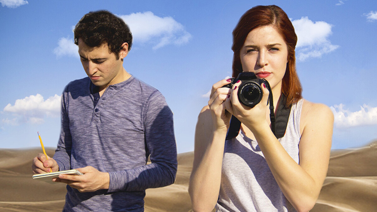 Trey Martinez and Emily Schmidt star in the Theatrix production of "Time Stands Still," opening Oct. 22.