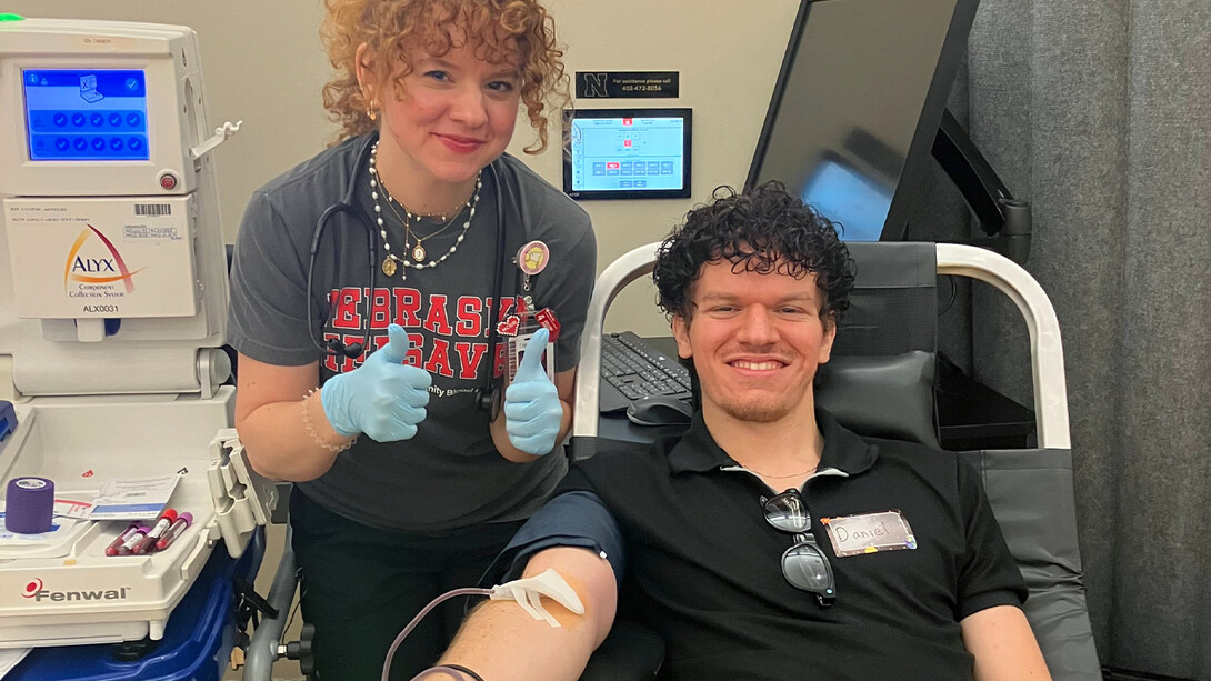The Nebraska Community Blood Bank thanked the entire university community for making the annual homecoming blood drive a success.