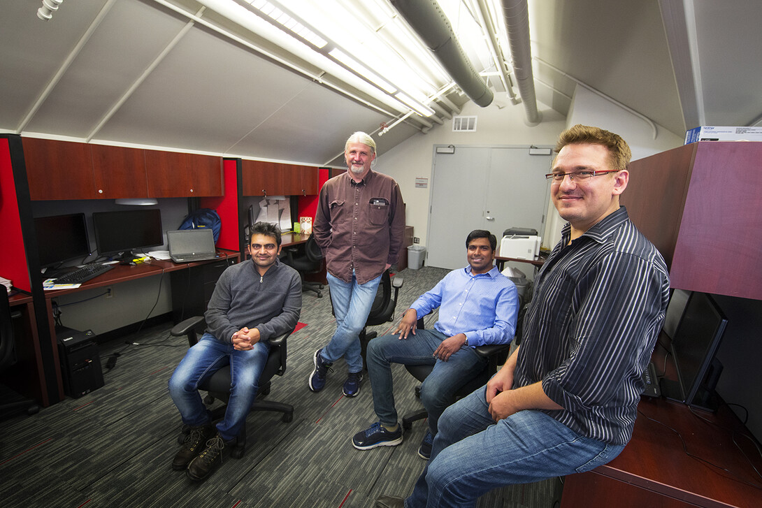 Left to right: Bhanwar Lal Puniya, Jiri Adamec, Akram Mohammed and Tomas Helikar.