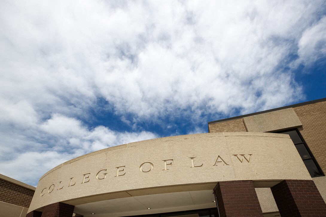 Exterior shot of McCollum Hall, College of Law Building,