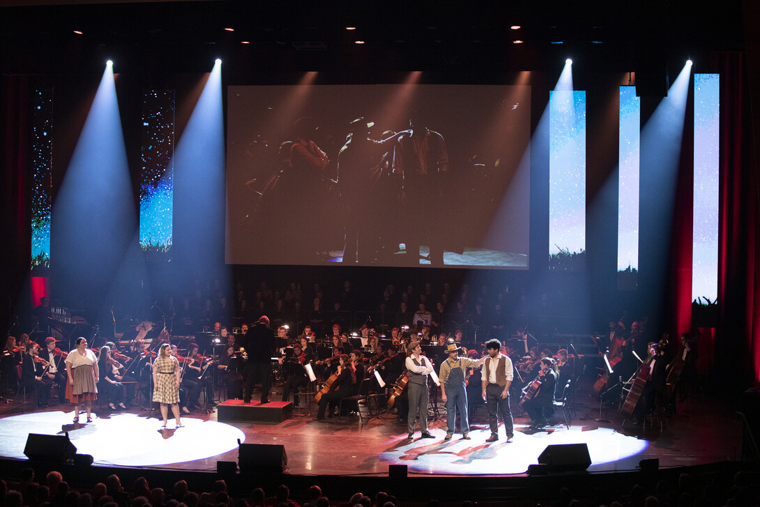 Student performers in the UNL Opera program take to the stage for the "Music and Milestones" event at the Lied Center for Performing Arts on Feb. 15.