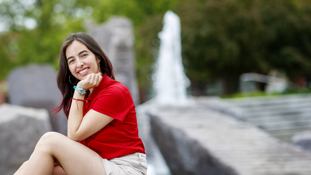 Cárdenas, photographed here in 2019, served as an NSE orientation leader, and said the experience showed her she had strong leadership skills.