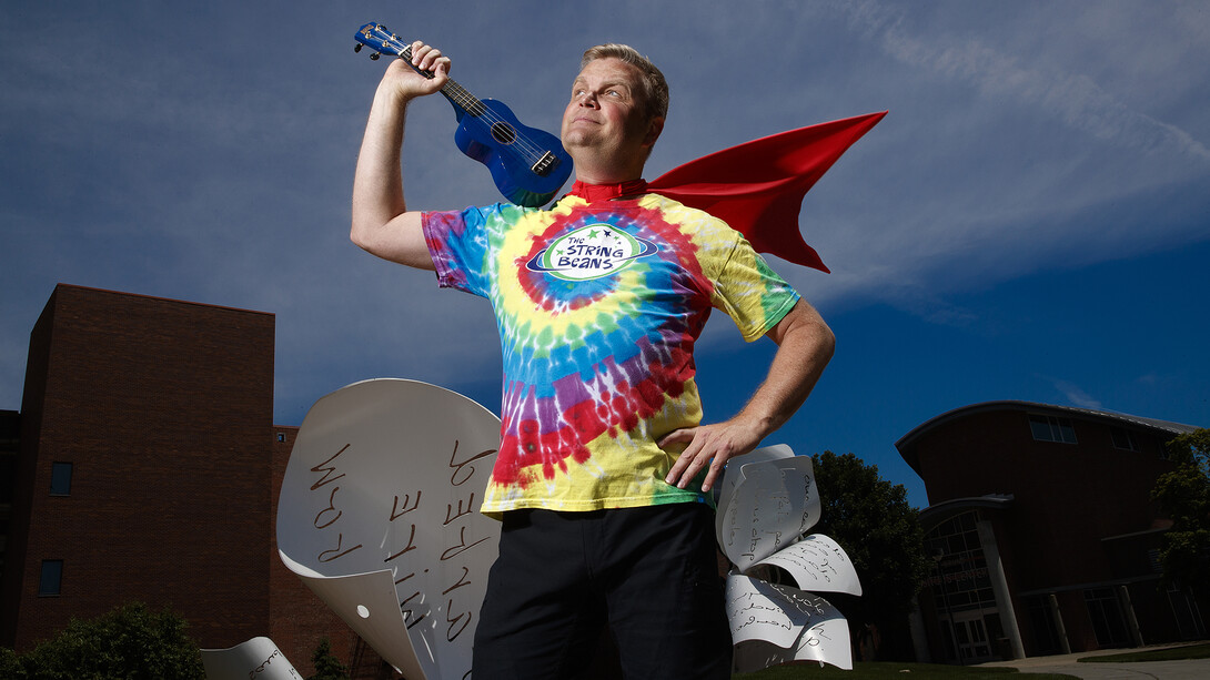 Nebraska's Curt Bright is the lead singer and driving force behind the music for The String Beans, a Lincoln-area children's band. He's also expanded the hobby by writing four musicals.