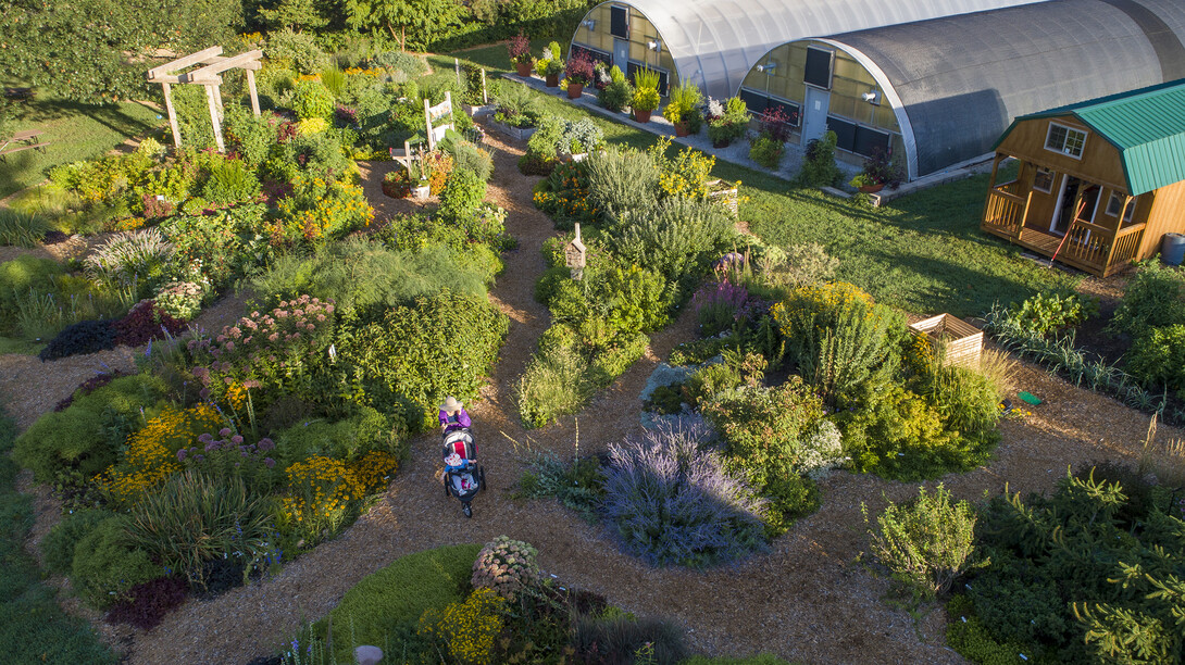 Master Gardener volunteers manage the Backyard Farmer Garden on East Campus.