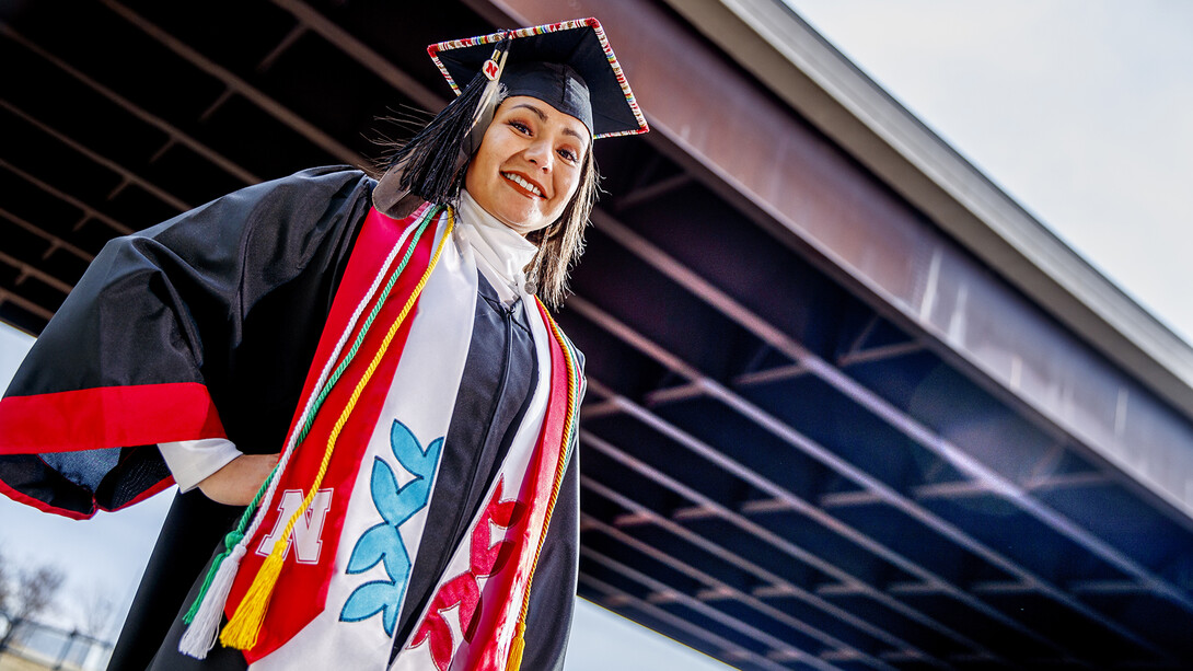 Angelica Solomon, a second-generation collegian, hopes to use her Nebraska Engineering degree to give back to Nebraska and the Winnebago community.