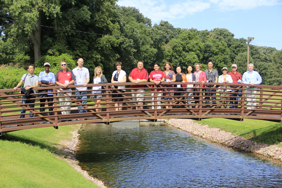 This year's group of IANR Roads Scholars at Grove Trout Rearing Station.