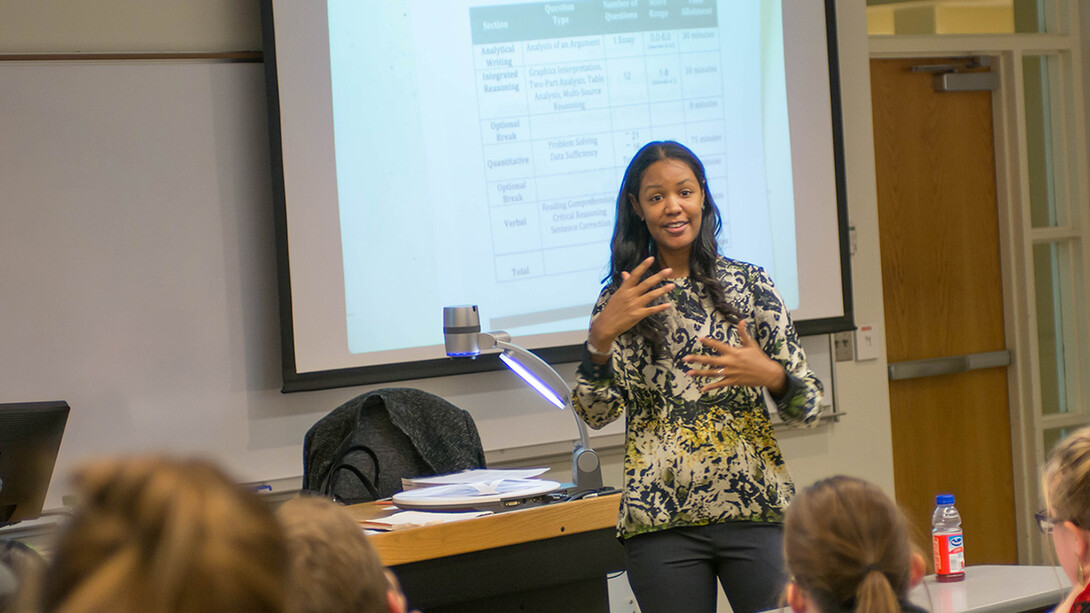 Stephanie Espy, founder and president of Atlanta-based MathSP Strategies and Problem-Solving, prepares prospective graduate students for the GMAT.